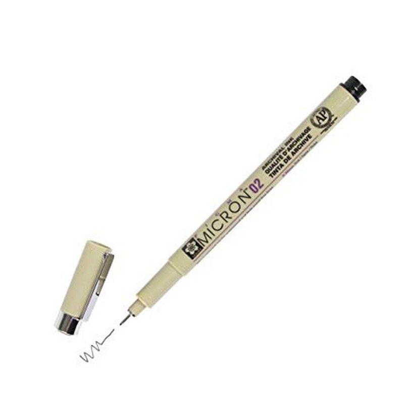 Sakura - Pigma Micron Nanquim 0.2 e 0.3mm - Preto