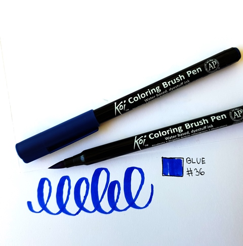 Caneta Pincel Koi Coloring Brush Pen - Blue XBR#36