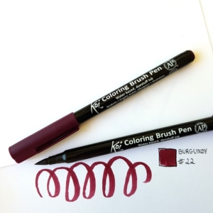 Caneta Pincel Koi Coloring Brush Pen - Burgund XBR#22