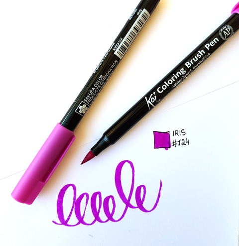 Caneta Pincel Koi Coloring Brush Pen - Iris XBR#124
