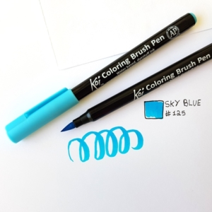 Caneta Pincel Koi Coloring Brush Pen - Sky Blue XBR#125