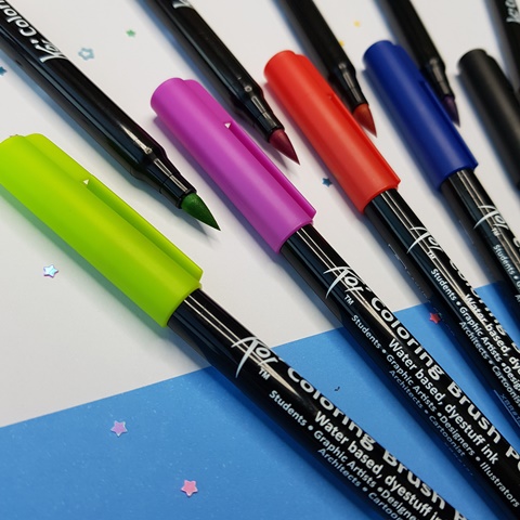 Kit 5 Cores: Caneta Pincel Koi Coloring Brush Pen - Sakura - Imagem 2
