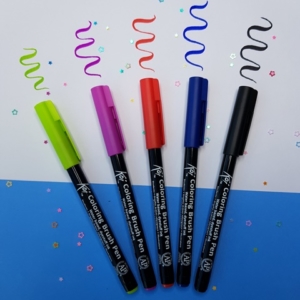 Kit 5 Cores: Caneta Pincel Koi Coloring Brush Pen - Sakura
